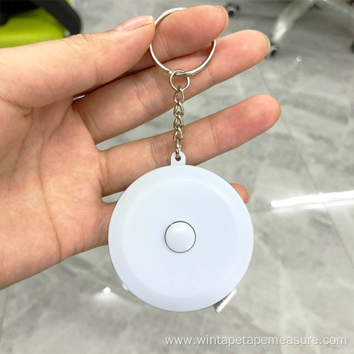 Round Tape Measure with Keychain